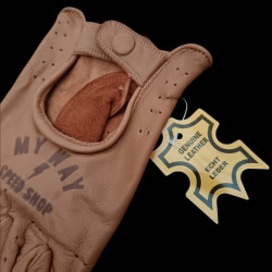 Guantes de piel estilo retro